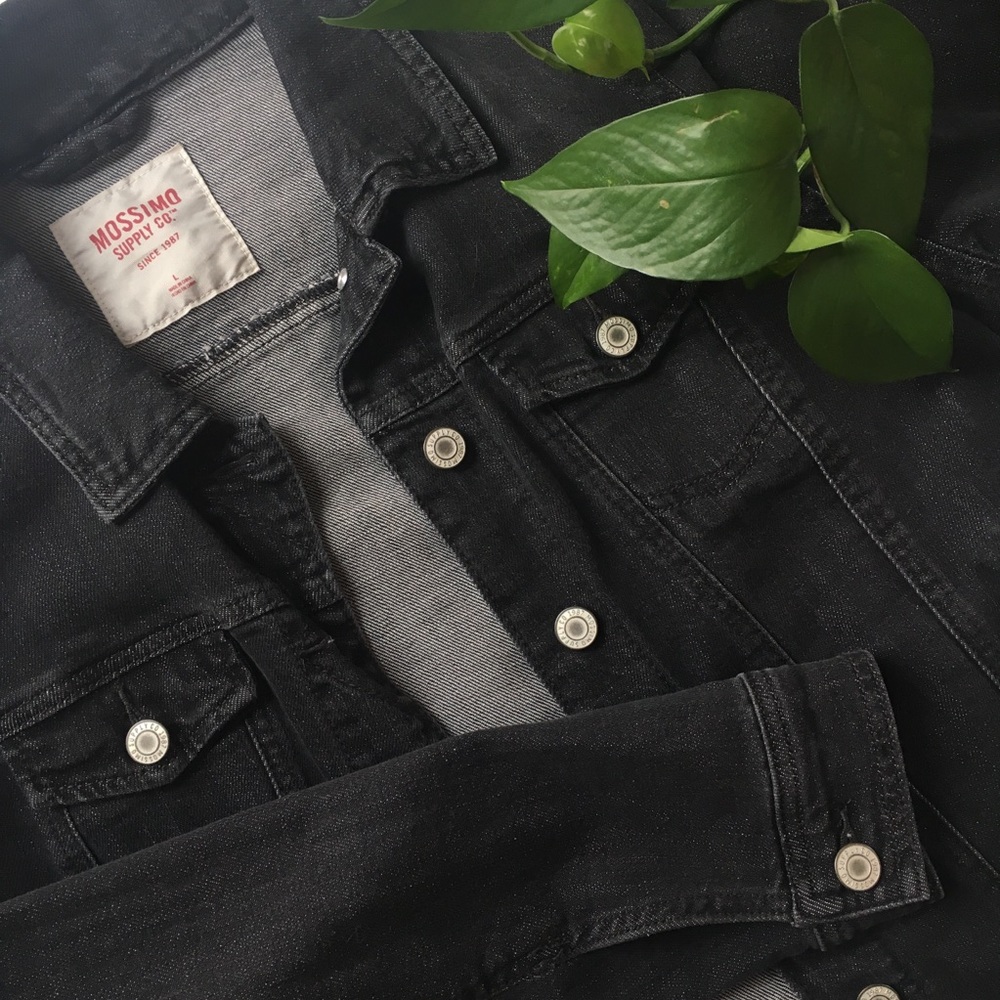MOSSIMO • black denim jacket